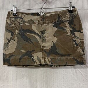 Mossimo Camouflage Denim Micro Mini Skirt